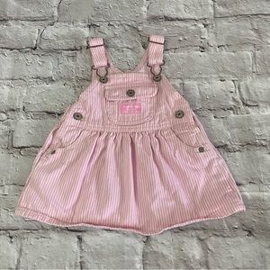 Oshkosh B’Gosh Pink Denim Overall Dress sz 9 Months